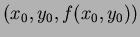 $(x_0,y_0,f(x_0,y_0))$