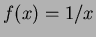 $f(x) = 1/x$