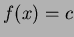 $f(x)=c$