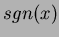 $sgn(x)$