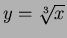 $y=\sqrt[3]{x}$