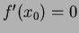 $f'(x_0) =0$