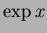 $\exp x$