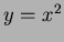 $y=x^2$