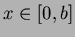 $x\in [0,b]$