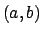 $ (a,b)$