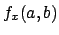 $ f_x(a,b)$