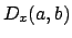 $ D_x(a,b)$