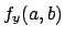 $ f_y(a,b)$