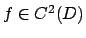 $ f\in C^2(D)$