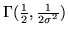 $\Gamma(\frac{1}{2},\frac{1}{2\sigma^2})$