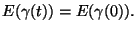 $E(\gamma (t))=E(\gamma (0)).$