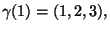 $\gamma(1)=(1,2,3),$