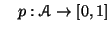 $ \quad p:{\EuScript A}\rightarrow [0,1]$