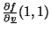 $\frac{\partial f}{\partial {\underline v}}(1,1)$