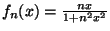 $f_n(x)=\frac{nx}{1+n^2x^2}$