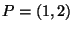 $ P=(1,2)$