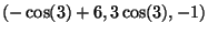 $(-\cos(3)+6,3\cos(3),-1)$