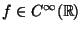 $f\in C^\infty(\R)$
